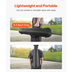 VEVOR 4/4 Full Size Violin Case, Built-in Hygrometer, Lightweight Portable Travel Carrying Bag, with Plush Lining, Dual Shoulder Straps, Anti-Scratch, Professional Triangular Shape, for Violin, Black