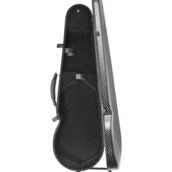 VEVOR 4/4 Full Size Violin Case, Built-in Hygrometer, Lightweight Portable Travel Carrying Bag, with Plush Lining, Dual Shoulder Straps, Anti-Scratch, Professional Triangular Shape, for Violin, Black