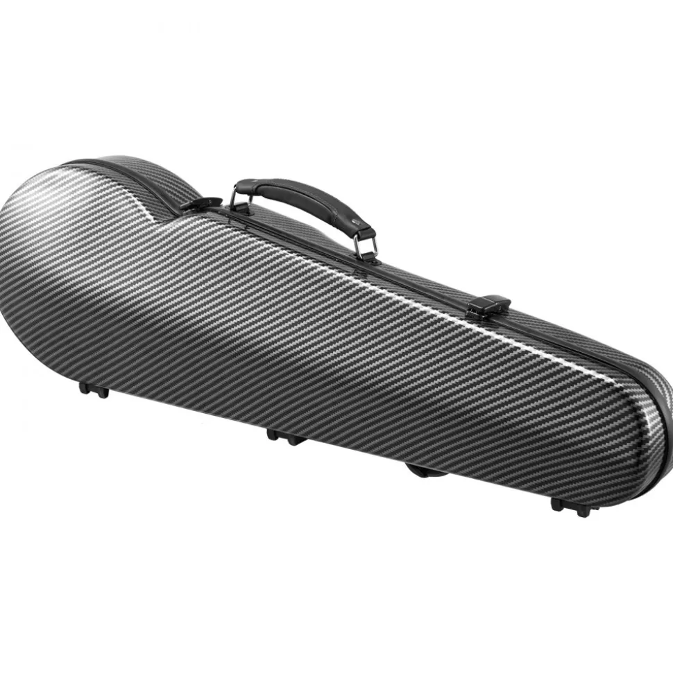 VEVOR 4/4 Full Size Violin Case, Built-in Hygrometer, Lightweight Portable Travel Carrying Bag, with Plush Lining, Dual Shoulder Straps, Anti-Scratch, Professional Triangular Shape, for Violin, Black