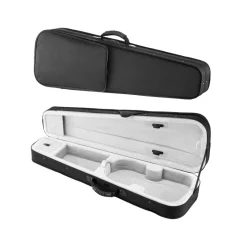 VEVOR 4/4 Full Size Violin Case, Nylon Waterproof, Lightweight Portable Travel Carrying Bag, with Plush Lining, Dual Shoulder Straps, Anti-Scratch, Professional Triangular Shape, for Violin, Black