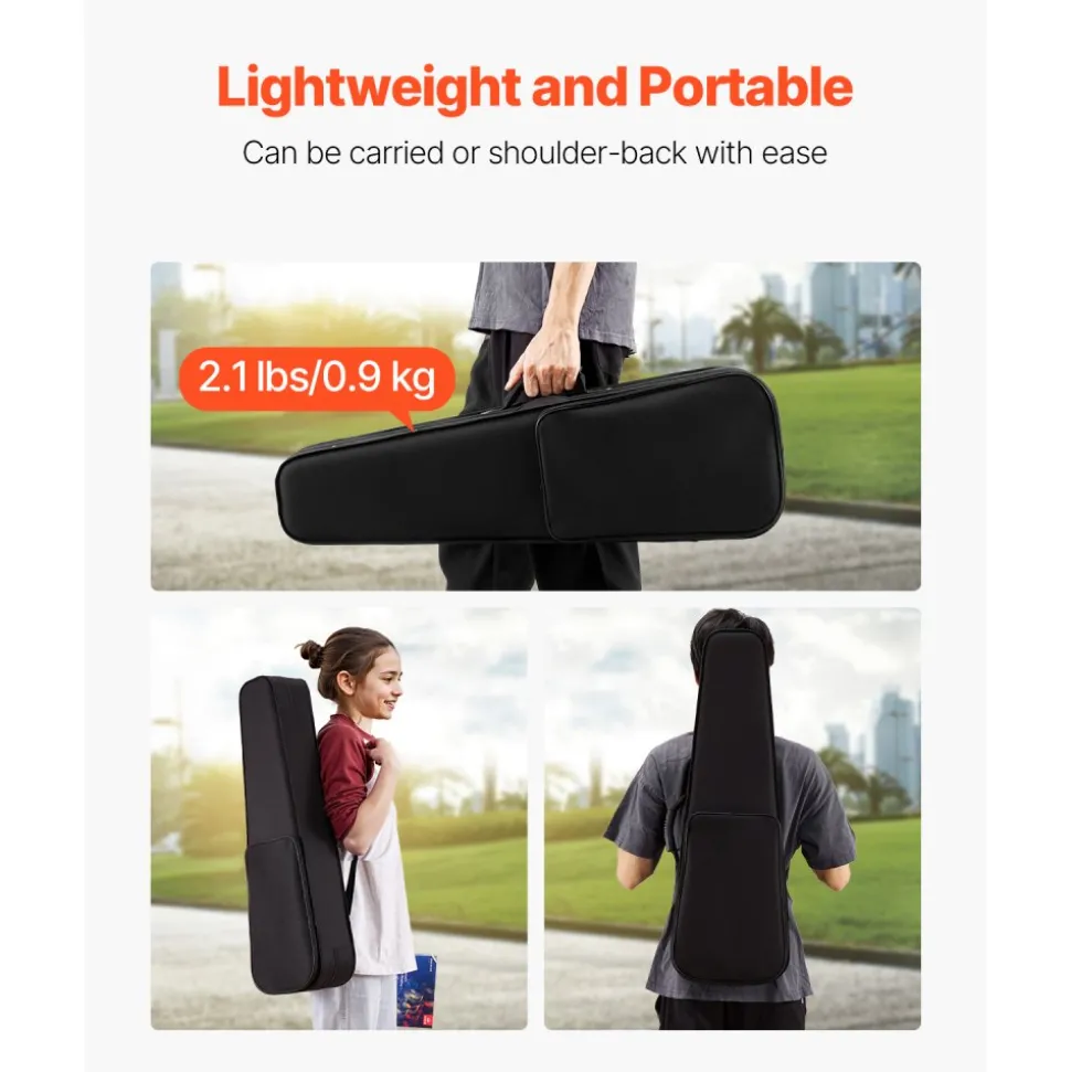 VEVOR 4/4 Full Size Violin Case, Nylon Waterproof, Lightweight Portable Travel Carrying Bag, with Plush Lining, Dual Shoulder Straps, Anti-Scratch, Professional Triangular Shape, for Violin, Black