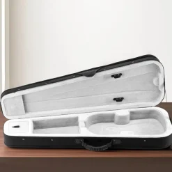 VEVOR 4/4 Full Size Violin Case, Nylon Waterproof, Lightweight Portable Travel Carrying Bag, with Plush Lining, Dual Shoulder Straps, Anti-Scratch, Professional Triangular Shape, for Violin, Black