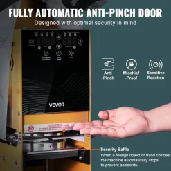 VEVOR Fully Automatic Cup Sealing Machine, 500-650 Cups/H, Cup Sealer Machine for 180 mm Tall & 90/95 mm Cup, Electric Boba Tea Sealer with Digital Control LCD Panel for Bubble Milk Tea Coffee, Gold