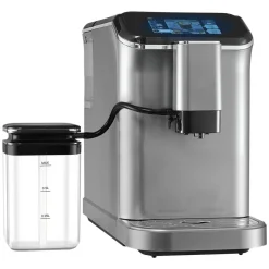 VEVOR Fully Automatic Espresso Machine - with Automatic Milk Frother, 20 Bar Super-Automatic Cappuccino Latte Machine with TFT Touch Screen, Grinder, 15 Grinding Levels, and Removable Milk Reservoir