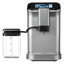 VEVOR Fully Automatic Espresso Machine - with Automatic Milk Frother, 20 Bar Super-Automatic Cappuccino Latte Machine with TFT Touch Screen, Grinder, 15 Grinding Levels, and Removable Milk Reservoir