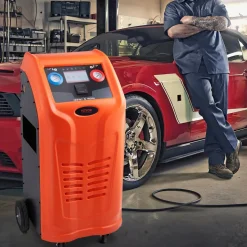 VEVOR Fully Automatic Refrigerant Recovery Machine for R134A+R1234YF - AC Recovery Machine Kit Built in Electronic Scale/Compressor/Recovery Tank, Recovery Machine HVAC Dual Cylinder