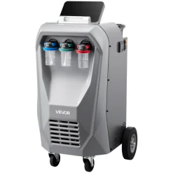 VEVOR Fully Automatic Refrigerant Recovery Machine for R134a, ≥98.5% Accuracy, 10.1-Inch Touch Screen, AC Recovery, Vacuum, Recharging and Flushing for Standard & High Voltage Automotive A/C Systems