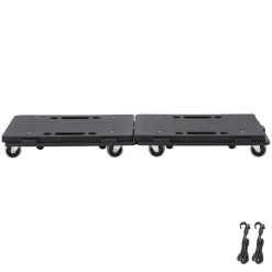 VEVOR Furniture Dolly, 500 lbs Capacity Each Count, Furniture Mover with Wheels, Portable Moving Rollers 4 Wheels Heavy Duty, Small Flat Dolly Cart with Interlocking for Heavy Furniture, 2 Pack, Black