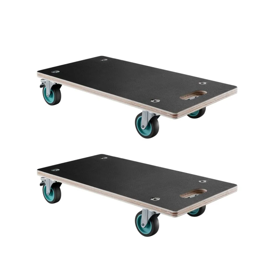 VEVOR Furniture Dolly, 551 lbs Load Capacity, Furniture Moving Dollies with 4 TPR Silent Wheels, Rectangle Multifunctional Flat Dolly for Piano Furniture Couch Washing Machine Fridge, 2 Pack, Black