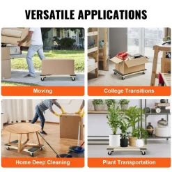 VEVOR Furniture Dolly, 1000 lbs Load Capacity, 18