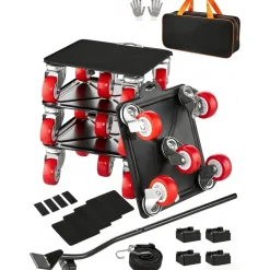 VEVOR Furniture Dolly, Maximum Load 3474 lbs, Heavy Duty Furniture Movers with 5 360° Rotation Wheels, Carbon Steel Panel, Furniture Lift Slider Tool Set for Appliances, Sofa, Fridge, Washing Machine