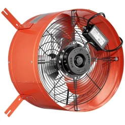 VEVOR Gable Mount Fan, 16 in Attic Vent Exhaust Fan 2940 CFM Thermostat, Cooling and Ventilation for Home, Garage, Warehouse, Workshop, Carbon Steel Housing with Mounting Brackets & Hardware, Orange