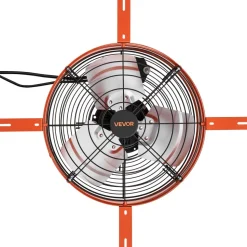 VEVOR Gable Mount Fan, 15 in Attic Vent Exhaust Fan 1650 CFM Thermostat, Cooling and Ventilation for Home, Garage, Warehouse, Workshop, Carbon Steel Housing with Mounting Brackets & Hardware, Orange