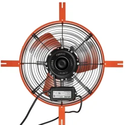 VEVOR Gable Mount Fan, 15 in Attic Vent Exhaust Fan 1650 CFM Thermostat, Cooling and Ventilation for Home, Garage, Warehouse, Workshop, Carbon Steel Housing with Mounting Brackets & Hardware, Orange