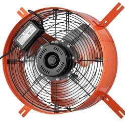 VEVOR Gable Mount Fan, 15 in Attic Vent Exhaust Fan 1650 CFM Thermostat, Cooling and Ventilation for Home, Garage, Warehouse, Workshop, Carbon Steel Housing with Mounting Brackets & Hardware, Orange