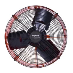 VEVOR Gable Mount Fan, 16 Inch Attic Exhaust Fan with Adjustable Thermostat & Outer Mesh, 2940 CFM House Ventilator Cools Up to 4200 Sq.Ft, Quiet Ventilation for Roof, Garage & Shop, Vibrant Orange