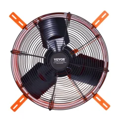 VEVOR Gable Mount Fan, 16 Inch Attic Exhaust Fan with Adjustable Thermostat & Outer Mesh, 2940 CFM House Ventilator Cools Up to 4200 Sq.Ft, Quiet Ventilation for Roof, Garage & Shop, Vibrant Orange