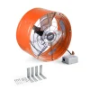 VEVOR Gable Mount Fan, 15 Inch Attic Exhaust Fan with Adjustable Thermostat & Outer Mesh, 1650 CFM House Ventilator Cools Up to 2360 Sq.Ft, Quiet Ventilation for Roof, Garage & Shop, Vibrant Orange