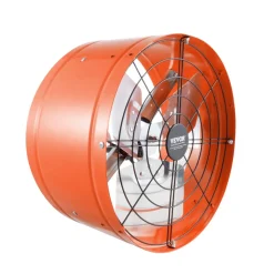 VEVOR Gable Mount Fan, 15 Inch Attic Exhaust Fan with Adjustable Thermostat & Outer Mesh, 1650 CFM House Ventilator Cools Up to 2360 Sq.Ft, Quiet Ventilation for Roof, Garage & Shop, Vibrant Orange