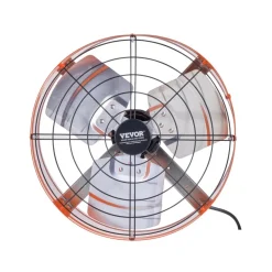 VEVOR Gable Mount Fan, 15 Inch Attic Exhaust Fan with Adjustable Thermostat & Outer Mesh, 1650 CFM House Ventilator Cools Up to 2360 Sq.Ft, Quiet Ventilation for Roof, Garage & Shop, Vibrant Orange