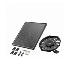 VEVOR Gable Mount Fan, 12 Inch Solar Power Attic Exhaust Fan with Adjustable Thermostat & Outer Mesh, 1300 CFM House Ventilator Cools Up to 1850 Sq.Ft, Quiet Ventilation for Roof, Garage, Shop, Black