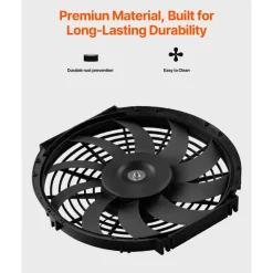 VEVOR Gable Mount Fan, 12 Inch Solar Power Attic Exhaust Fan with Adjustable Thermostat & Outer Mesh, 1300 CFM House Ventilator Cools Up to 1850 Sq.Ft, Quiet Ventilation for Roof, Garage, Shop, Black