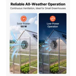 VEVOR Gable Mount Fan, 12 inch Solar-Powered Attic Vent Exhaust Fan Black, 1300 CFM Cooling & Ventilation for Roof, Greenhouse, Garage, Shop, with Thermostat & Mounting Brackets, Lightweight PP