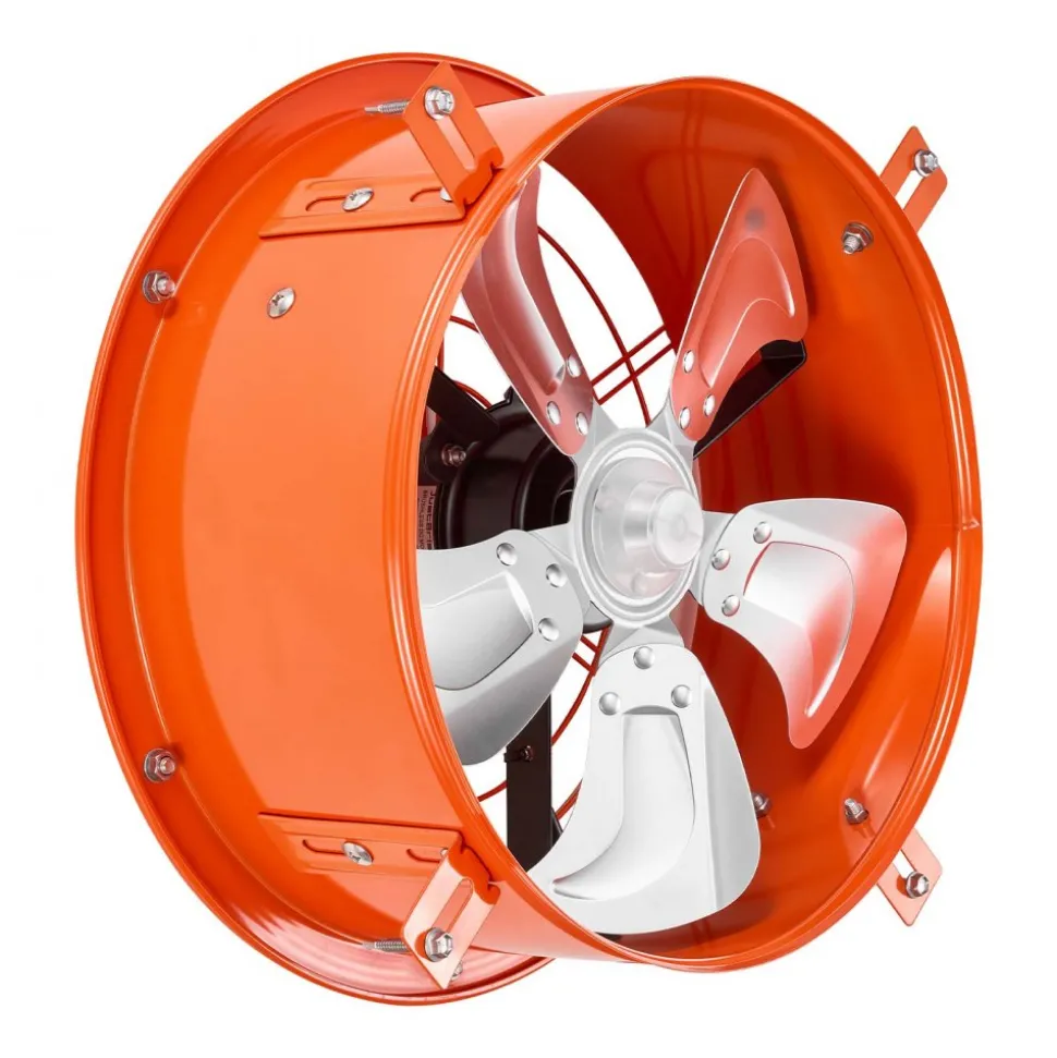 VEVOR Gable Mount Fan, 12 inch Solar Attic Vent Exhaust Fan Carbon Steel, 900 CFM Cooling and Ventilation for Roof, Greenhouse, Garage, Shop, Small Spaces, with Thermostat and Power Adapter, Orange