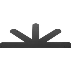 VEVOR Gable Plate, Black Powder-Coated Truss Connector Plates, 12:12 Pitch Gable Bracket, 4 mm / 0.16