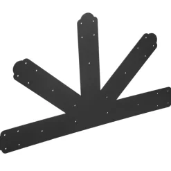 VEVOR Gable Plate, Black Powder-Coated Truss Connector Plates, 12:12 Pitch Gable Bracket, 4 mm / 0.16
