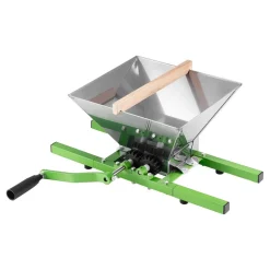 VEVOR 1.8 Gal/7L Fruit and Apple Crusher, Large Manual Grinder, Stainless Steel Fruit Scratter Pulper for Wine Cider Apple Grape Pressing, with Roller Handle for Kitchen Home, Green