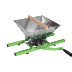 VEVOR 1.8 Gal/7L Fruit and Apple Crusher, Large Manual Grinder, Stainless Steel Fruit Scratter Pulper for Wine Cider Apple Grape Pressing, with Roller Handle for Kitchen Home, Green