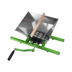 VEVOR 1.8 Gal/7L Fruit and Apple Crusher, Large Manual Grinder, Stainless Steel Fruit Scratter Pulper for Wine Cider Apple Grape Pressing, with Roller Handle for Kitchen Home, Green