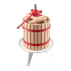 VEVOR 3.2 Gal/12L Fruit Wine Press, Solid Wood Basket with 8 Blocks, Heavy Duty Manual Juice Maker, Cider Apple Grape Tincture Honey Olive Oil Making Press with Handle for Kitchen, Home