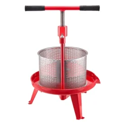 VEVOR 2.38 Gal/9L Fruit Wine Press, Stainless Steel Basket with Cross-beam and Triangular Structure, Manual Juice Maker, Cider Apple Grape Tincture Making Press with T-Handle for Kitchen Home