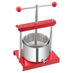 VEVOR 0.8 Gal/3L Fruit Wine Press, 2 Stainless Steel Barrels, Manual Juice Maker, Cider Apple Grape Tincture Honey Olive Oil Making Press with T-Handle for Outdoor Kitchen Home