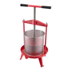 VEVOR 3.69 Gal/14L Fruit Wine Press, Stainless Steel Basket with Cross-beam and Triangular Structure, Manual Juice Maker, Cider Apple Grape Tincture Making Press with T-Handle for Kitchen Home