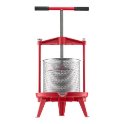 VEVOR 3.69 Gal/14L Fruit Wine Press, Stainless Steel Basket with Cross-beam and Triangular Structure, Manual Juice Maker, Cider Apple Grape Tincture Making Press with T-Handle for Kitchen Home