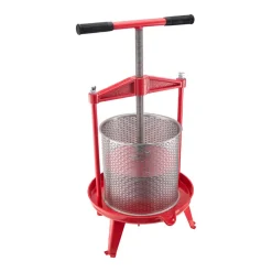 VEVOR 3.69 Gal/14L Fruit Wine Press, Stainless Steel Basket with Cross-beam and Triangular Structure, Manual Juice Maker, Cider Apple Grape Tincture Making Press with T-Handle for Kitchen Home