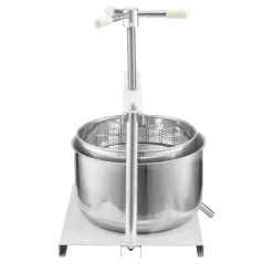 VEVOR 3.17 Gal/12L Fruit Wine Press, 2 Stainless Steel Barrels, Manual Juice Maker, Cider Apple Grape Tincture Honey Olive Oil Making Press with Triangular Handle for Outdoor Kitchen Home