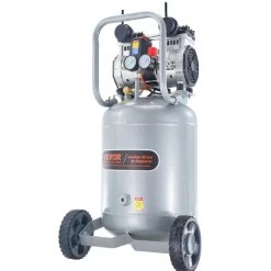 VEVOR 13 Gallon Air Compressor, 2HP 4.6 SCFM@90PSI Oil Free Air Compressor Tank, 66dB Ultra-Quiet Compressor for Tire Inflation, Auto Repair, Woodwork Nailing, Spray Painting (125PSI Max Pressure)