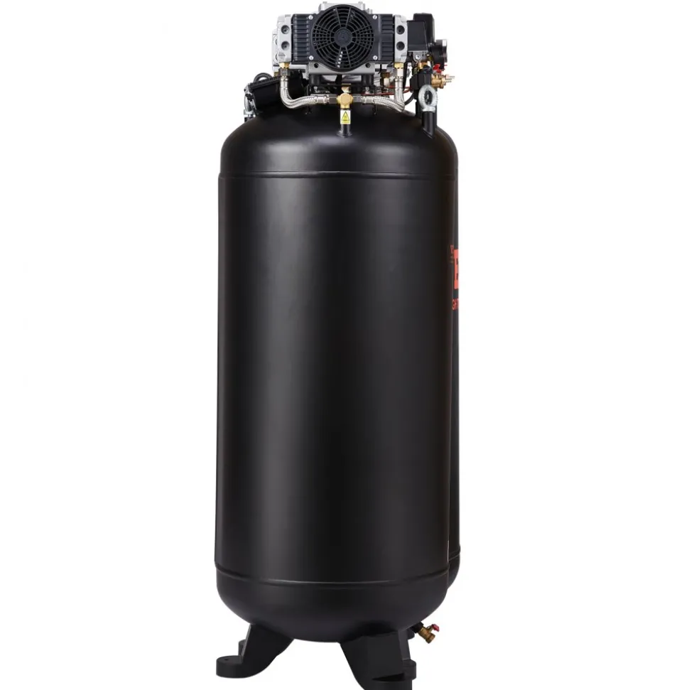 VEVOR 80 Gallon Air Compressor, 6.5HP 15.5SCFM@90 PSI, 145PSI Oil Free Stationary Air Compressor Tank, 86dB Ultra Quiet Compressor for Industrial Manufacturing, Construction Sites, Auto Repair