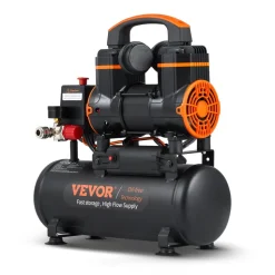 VEVOR 2.1 Gallon Air Compressor, 1.2HP 2.2 CFM@90PSI Air Compressors with Max. 116PSI Pressure, Oil Free Compressor Tank for Auto Repair, Tire Inflation, Spray Painting, Woodwork Nailing