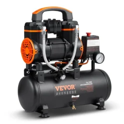 VEVOR 2.1 Gallon Air Compressor, 1.2HP 2.2 CFM@90PSI Air Compressors with Max. 116PSI Pressure, Oil Free Compressor Tank for Auto Repair, Tire Inflation, Spray Painting, Woodwork Nailing