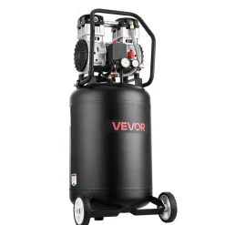 VEVOR 10-Gallon Air Compressor, 2HP 4.8 SCFM at 90PSI, Max 125PSI Pressure Oil-Free Air Compressor Tank, Portable on Wheels for Auto Repair, Tire Inflation, Spray Painting, Woodwork Nailing, 120V