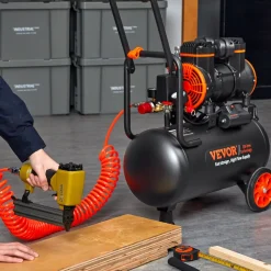 VEVOR 6.3 Gallon Air Compressor, 2 HP 3.35 CFM@90PSI Air Compressors with Max. 116PSI Pressure, Oil Free Compressor Tank for Auto Repair, Tire Inflation, Spray Painting, Woodwork Nailing