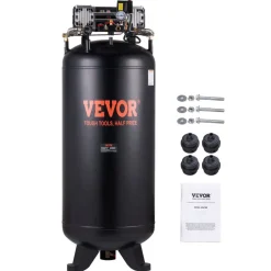 VEVOR 4.8 Gallon Air Compressor, 1.2HP 2.2 CFM@90PSI Oil Free Air Compressor Tank & Max. 116PSI Pressure, 70 dB Ultra Quiet Compressor for Auto Repair, Tire Inflation, Spray Painting, Woodwork Nailing