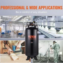 VEVOR 4.8 Gallon Air Compressor, 1.2HP 2.2 CFM@90PSI Oil Free Air Compressor Tank & Max. 116PSI Pressure, 70 dB Ultra Quiet Compressor for Auto Repair, Tire Inflation, Spray Painting, Woodwork Nailing