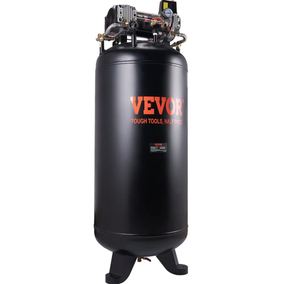 VEVOR 4.8 Gallon Air Compressor, 1.2HP 2.2 CFM@90PSI Oil Free Air Compressor Tank & Max. 116PSI Pressure, 70 dB Ultra Quiet Compressor for Auto Repair, Tire Inflation, Spray Painting, Woodwork Nailing