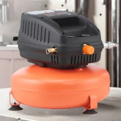 VEVOR 3 Gallon Air Compressor, 1/3HP 0.54CFM @ 90PSI Portable Pancake Air Compressor & 100PSI Max Working Pressure, Oil-Free Compressor Tank for Tire Inflation, Spray Painting, Woodwork Nailing, 120V